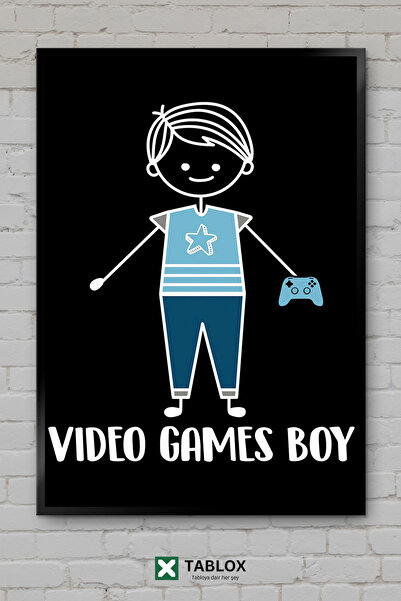 TABLOX Βιντεοπαιχνίδια Gaming Gamer Αφίσα Νέον Τέχνης Κορνιζαρισμένο Διακοσμη...