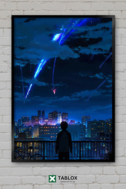 TABLOX Vaše ime Kimi No Na Wa Anime film Ljubav Japanski poster Uramljeni dek...