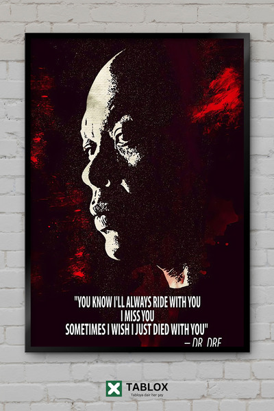 TABLOX Dr Dre Rapper Rap Pevač Hip Hop Producent Portret Poster Okvir Izgled ...