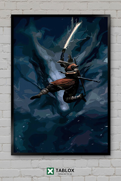 TABLOX Sekiro Game Samurai Souls Action Poster Frame Look Διακοσμητικός πίνακ...