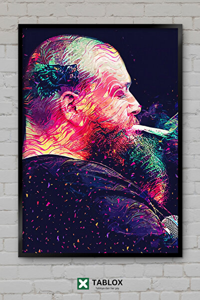 TABLOX Action Bronson Ράπερ Τραγουδιστής Χιπ Χοπ Μουσική Πορτραίτο Πλαίσιο με...