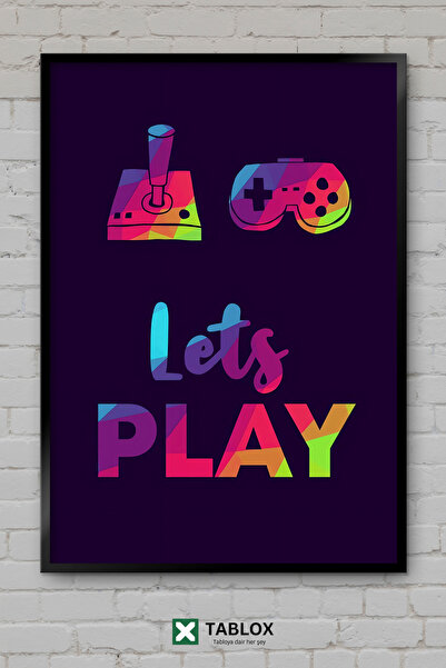 TABLOX Gaming Să ne jucăm Să ne jucăm la jocuri Tablou decorativ din MDF cu a...