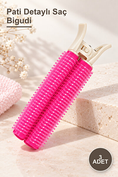 Yenilig 3 Pcs Hair Curlers with Paw Detail