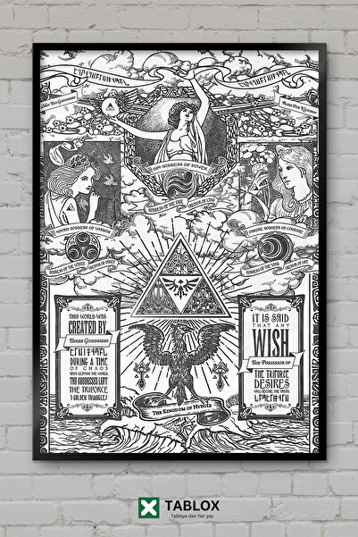 TABLOX Triforce Zelda Legendary Game Fantasy Art Διακοσμητικός πίνακας MDF με...