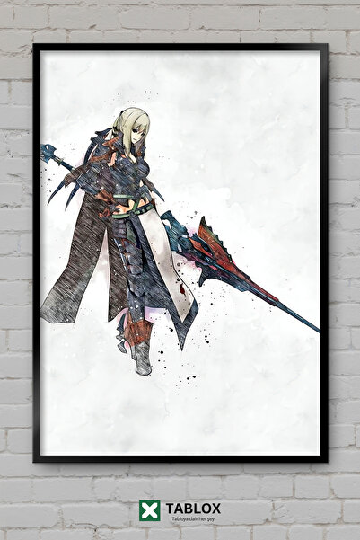 TABLOX Joc video Final Fantasy RPG, afiș fantastic japonez, aspect cu ramă, t...