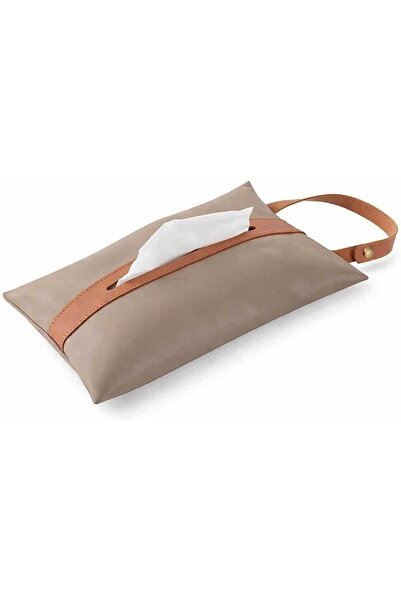Sweet seven Brown PU Hanging Tissue Box Cover, Wall Mount Bathroom Organizer ...
