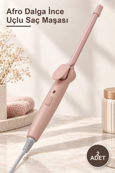 Yenilig 2 Pieces Afro Wave Thin Tip Hair Curling Irons
