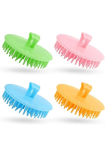 Yelajoy 4 Pack Hair Scalp Exfoliator Brush Scalp Scrubber for Wet or Dry Hair...