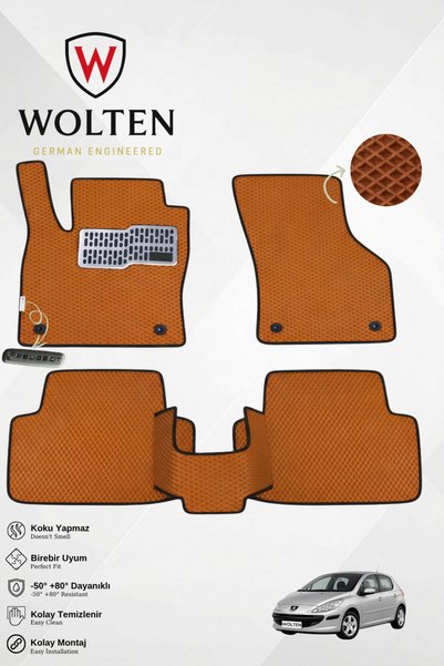 w wolten german engineered PEUGEOT-307-(2001-2008) İÇİN EVA İÇ PASPAS TAKIMI ...
