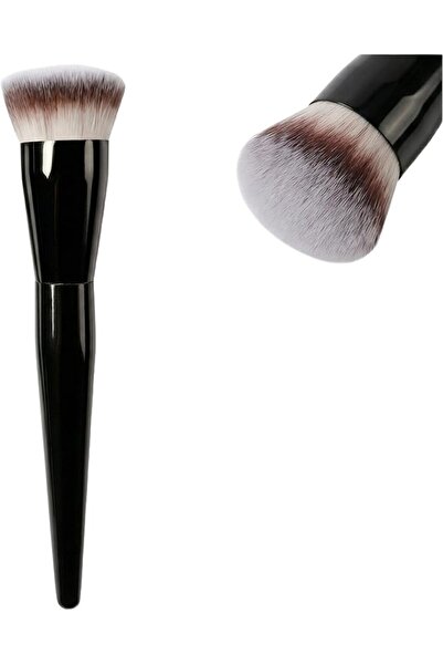ToolHouse Toll House Makeup Brush with Flat Shape and Fiber Bristles, Black