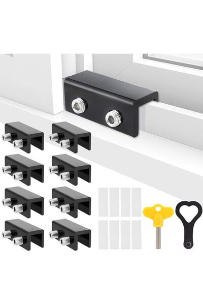 GENERAL Window Locks 8 Sets, Sliding Window Locks with Keys Pads for Vertical...