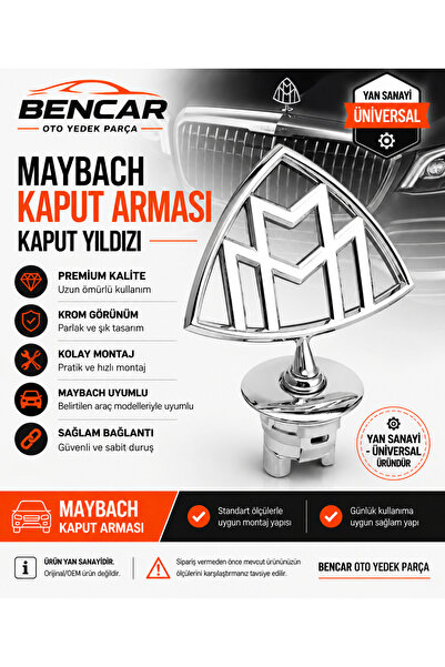 Universal Mercedes-Benz Maybach Kaput Arması – E / C / S Kasa İçin Dik Kaput ...