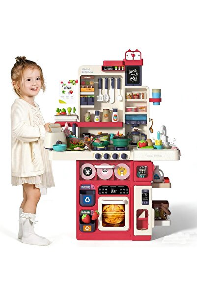 Beauenty Kitchen Play Set, with Realistic Steam and Light, 101 Kitchen Access...