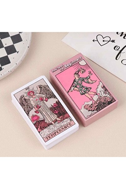 Galaksi Dükkanı Pink Tarot Cards for Beginners /Tarot Kartları -10cm 6,5cm bo...