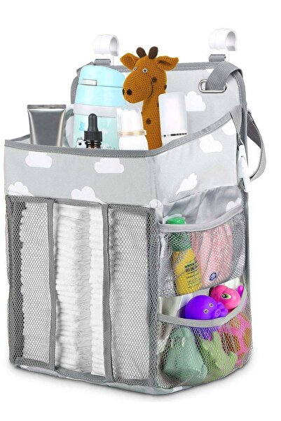 Arabest Hanging Diaper Storage Rack and Crib Stacker,Bedside Organizer for Ba...