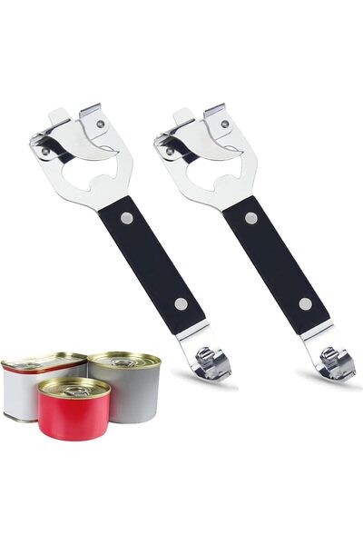 Arabest 2-Pack Manual Rotary Can Opener and Bottle Opener with Beer Stopper,S...