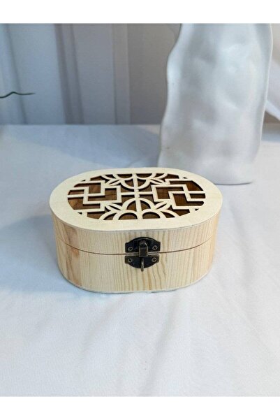 OEM Natural Oval Perforated Medium Wood Box