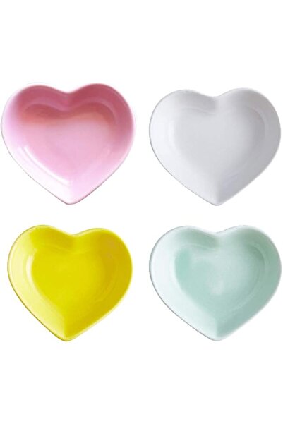 ASKIND Super Cute Heart-Shaped Ceramic Sauce Dish, Small Side Seasoning Dish,...