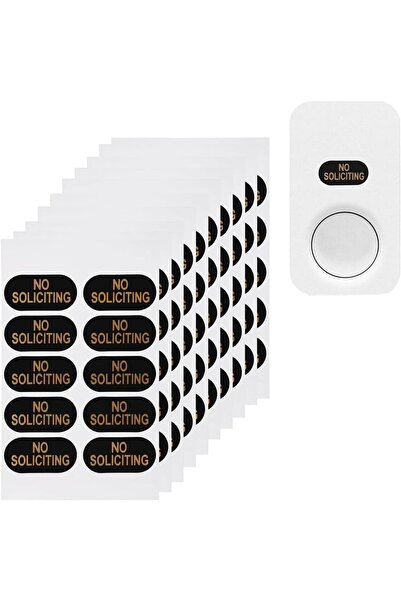Arabest 100 Pcs No Soliciting Signs for House,Weatherproof Small Doorbell Sti...