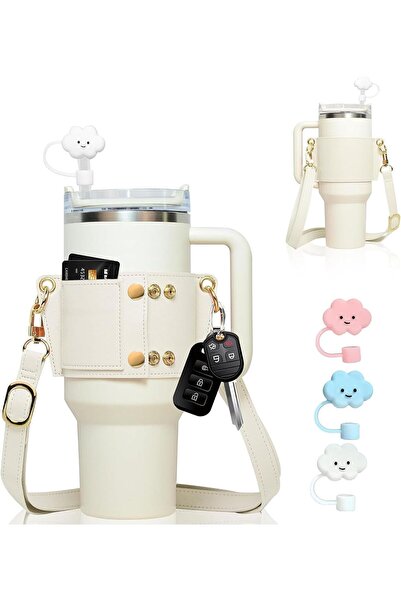 Arabest Water Bottle Carrier Strap for 30 oz and 40 oz Tumblers,Adjustable Sh...