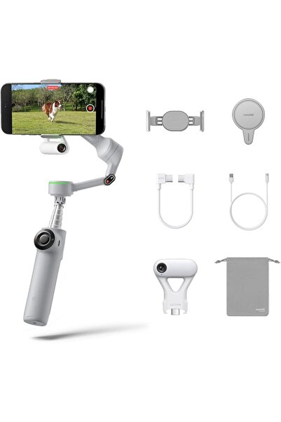 Insta360 Flow 2 Pro Ultimate AI Tracker Bundle Grey - Phone Gimbal