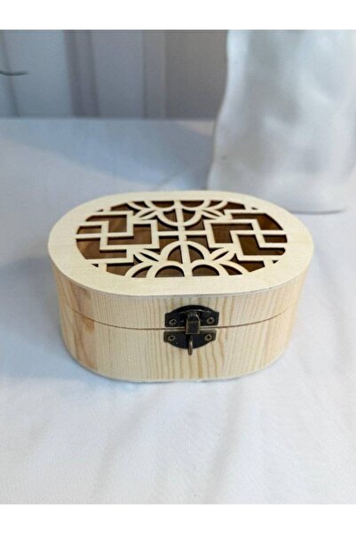 OEM Large Perforated Oval Natural Wood Box