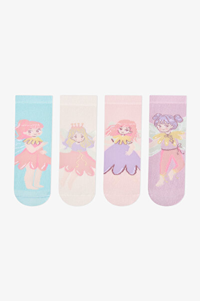 Penti Kız Çocuk Fairy Bloom Pamuklu 4 Çift Soket Çorap