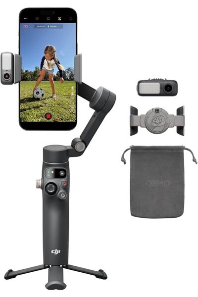 DJI Osmo Mobile 8 Gimbal Stabilizer for Phone, Native Tracking with Audio & L...