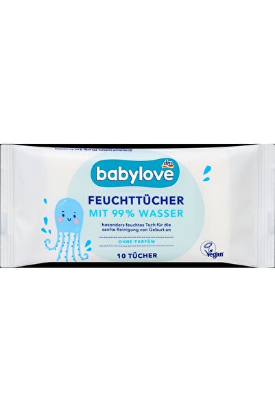 Babylove Șervețele umede de curățare cu 99% apă, 10 buc - altele