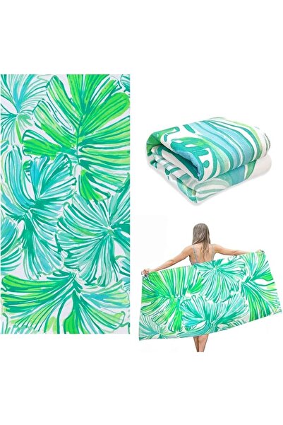 GENERAL Eliqdon Microfiber Green Beach Towel in Large Size 1 Piece Quick-Dryi...