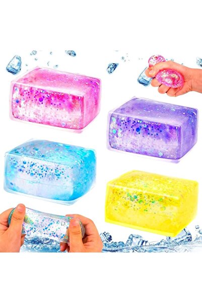 EXCEFORE Ice Cube Stress Ball Sensory Toys Set, Party Favors Squeeze Kids Toy...
