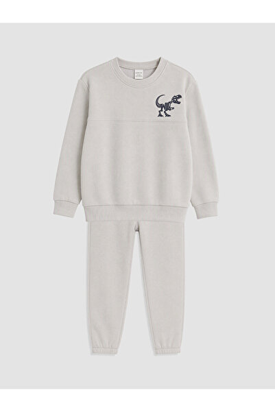 LC Waikiki Dinosaur Printed Boys' Tracksuit Set