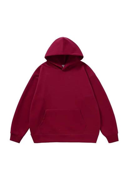 JANTIL MODA Unisex Oversize 3 Thread Raster Hooded Sweatshirt with Kangaroo P...