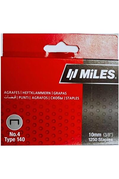MILES NO.4 Cable Tacker Staples Set, 10 mm Size