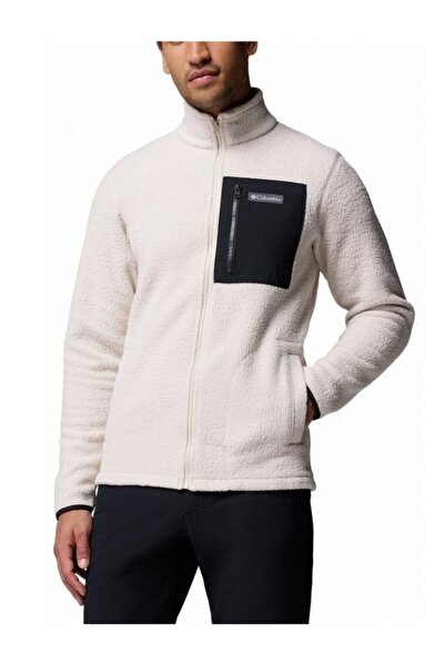 Columbia Ανδρική Jasper Ridge Pebbled Fleece Ζακέτα Εκρού 2142421-278