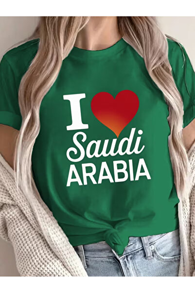 Ornella Studio تي شيرت كبير الحجم ثقيل الوزن لليوم الوطني السعودي للرجال والن...