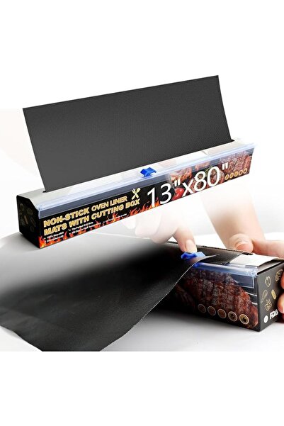 ALMEKAQUZ Oven Liners for the Bottom of Oven, 80" Roll Large Oven Liners with...