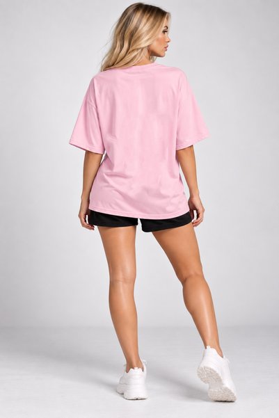 HAI COLLECTİON Women's 100% Cotton Minimal Printed Oversize T-Shirt – Crew Neck Comfortable Fit