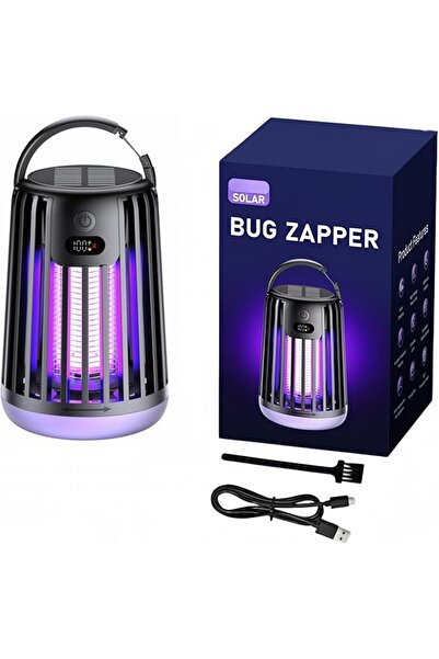 GENERAL 2-in-1 Solar Mosquito Killer & Camping Lantern - 2000V High Voltage B...