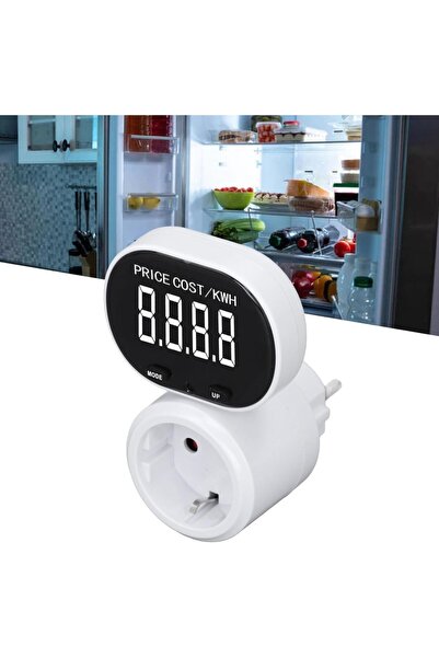 Wellhise Pm 005 Digital Energy Meter Socket - Wattmeter with Rotatable Va Display - 16A 3680W