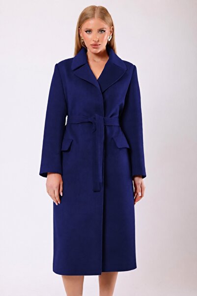 Leather Club Navy Blue Rosalinda Cashmere Coat