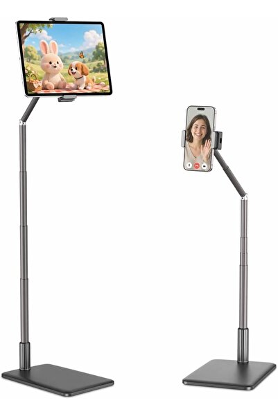 Ssumght Tablet Floor Stand with Flexible Long Arm for 4–12.9 Inch Devices