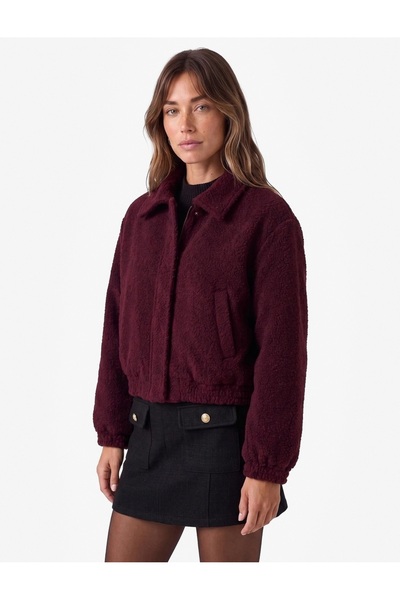 Koton Regular Fit Uzun Kollu Klasik Yaka Cepli Tüvit Bomber Ceket