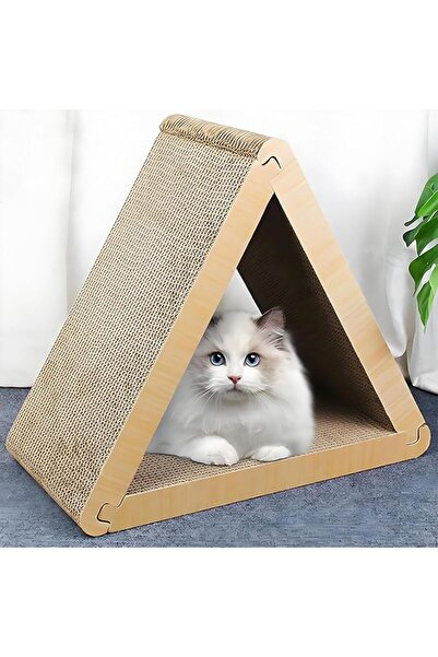 UANDME Uand home Cat Scratcher Foldable, Triangle Cat Scratching Board, 6 Usa...