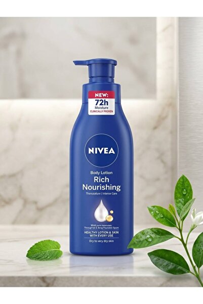 NIVEA Body Lotion Moisturizer for Extra Dry Skin, 48h Moisture Care, Nourishi...