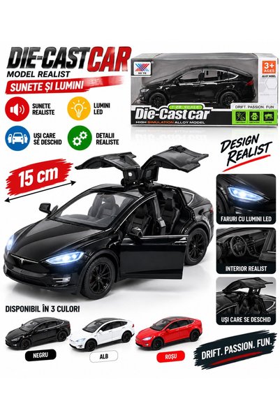 SHOP LIKE A PRO Mașinuță Metalică Die-Cast SUV, 15 cm, cu Sunete și Lumini LE...
