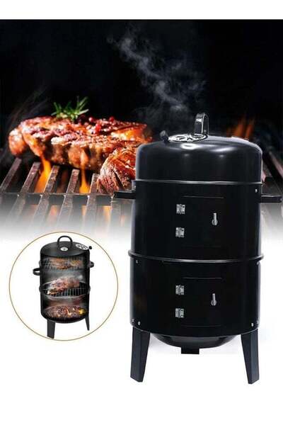 ACTEN 3 in 1 cylinder shaped grill with thermometer