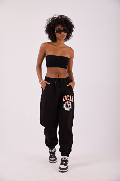 Superbluemexico Women's Black Ucla Basic Jogger Pants