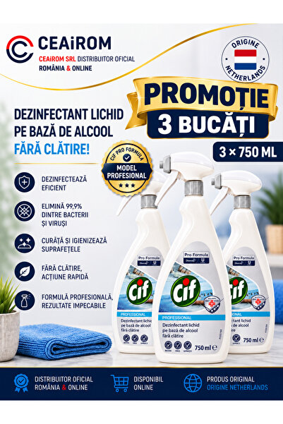 PRO FORMULA Cif Επαγγελματικό Απολυμαντικό με βάση το οινόπνευμα – Προωθητική...