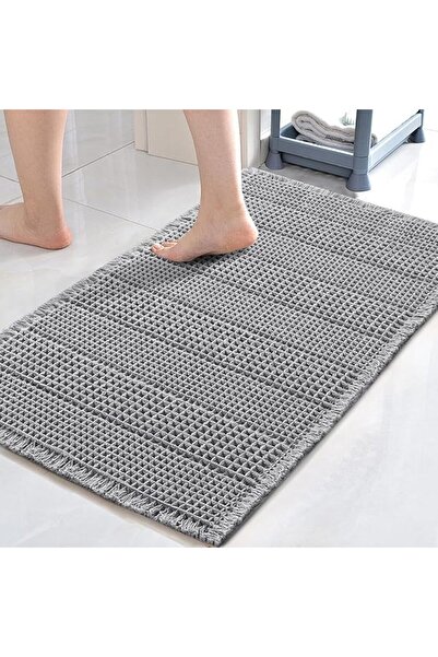 Tazweeq High-Absorbency Waffle Bath Mat, Non-Slip Bathroom Rug, Machine Washa...